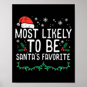 Weihnachten Santas Lieblings Weihnachten Familie M Poster