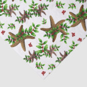 Weihnachten Sarfish Holly in Berries Seidenpapier (Detail)