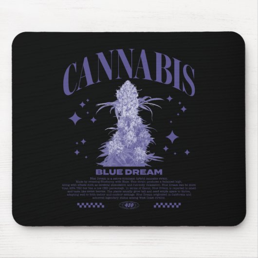 Weihnachten Sativa Hybrid Sorte Blue Dream Mousepad (Vorne)