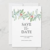 Weihnachten Save the Date Einladung Wasserfarbe (Vorderseite)