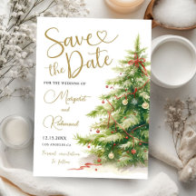 Weihnachten Save the Date Hochzeit Elegant