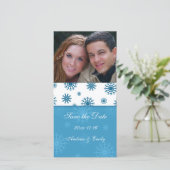 Weihnachten Save the Date Hochzeit Foto Cards (Stehend Vorderseite)