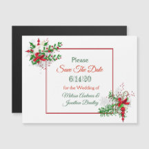 Weihnachten Save the Date Hochzeit Magnetkarte
