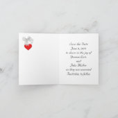 Weihnachten Save the Date mit Weihnachten-Grüntöne (Innenseite)