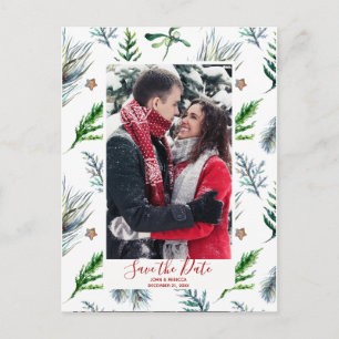 Weihnachten Save the Date Postkarte