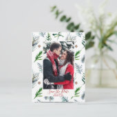 Weihnachten Save the Date Postkarte (Stehend Vorderseite)