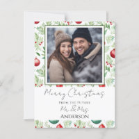 Weihnachten Save the Date Postkarte