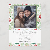 Weihnachten Save the Date Postkarte (Vorderseite)