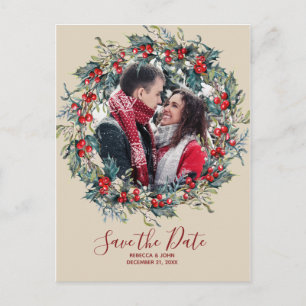 Weihnachten Save the Date Weihnachten Ankündigungspostkarte