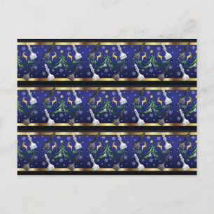 Weihnachten Schach Stücke - Schneeflocken Weihnach Postkarte