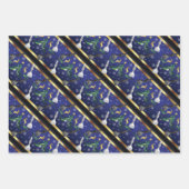 Weihnachten Schachstücke - Schneeflocken, Weihnach Geschenkpapier Set (Vorderseite 3)