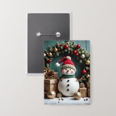 Weihnachten - Schaltfläche Button (Vorderseite/Rückseite)