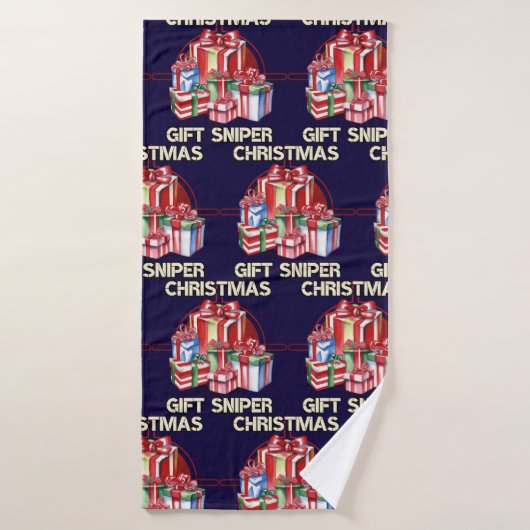 Weihnachten, Scharfschütze, Geschenk, Armee Badehandtuch (Badehandtuch)