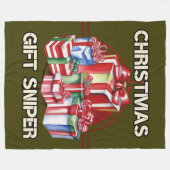 Weihnachten, Scharfschütze, Geschenk, Armee Fleecedecke (Vorderseite (Horizontal))