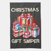 Weihnachten, Scharfschütze, Geschenk, Armee Geschirrtuch (Vertikal)