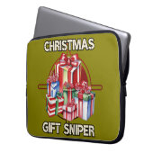Weihnachten, Scharfschütze, Geschenk, Armee Laptopschutzhülle (Vorderseite Links)