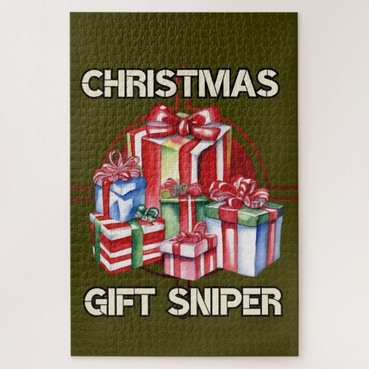 Weihnachten, Scharfschütze, Geschenk, Armee Puzzle (Vertikal)