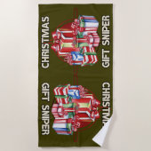 Weihnachten, Scharfschütze, Geschenk, Armee Strandtuch (Vorderseite)