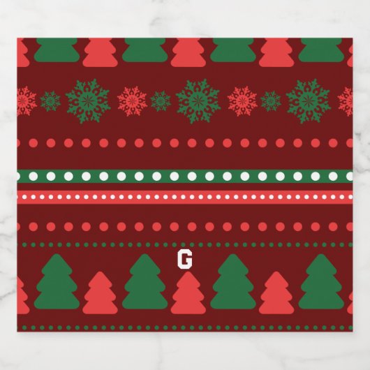 Weihnachten Schaumweinetikett (Einzelnes Label)