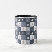 Weihnachten Scheckte Tasse mit Ornamenten (Zentrum)