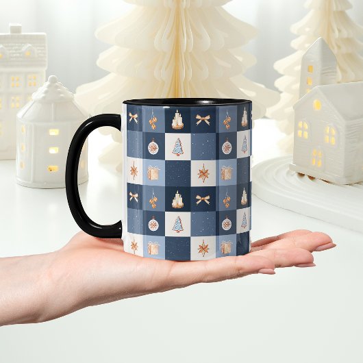 Weihnachten Scheckte Tasse mit Ornamenten