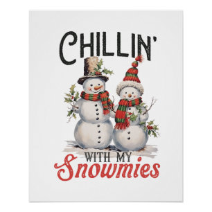 Weihnachten schenken Kindern mit meinen Schneemass Poster