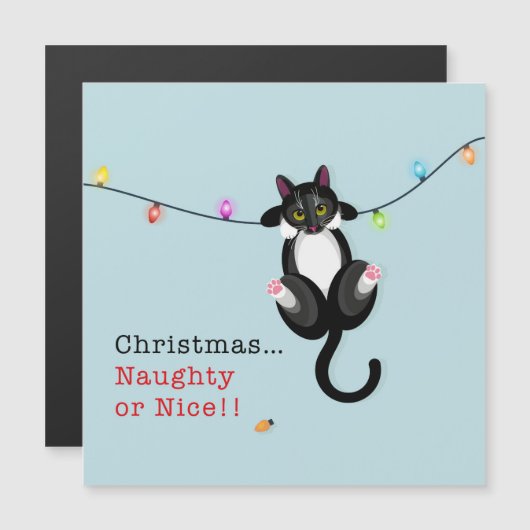 Weihnachten scheußlich oder Nizza Magnetkarte (Vorne/Hinten)