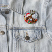 Weihnachten, Schlafenkatze, Teddybär Button (Beispiel)