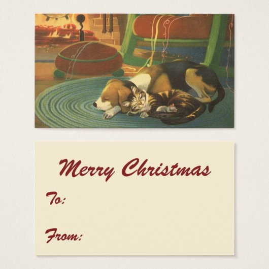 Weihnachten, Schlaftiere am Kamin (Vorne & Hinten)