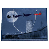 Weihnachten, Schlitten, F-16 Jets und Rotes Flugze Große Geschenktüte (Vorderseite)