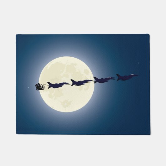 Weihnachten, Schlitten und F-16-Jets Militärweihna Fußmatte (Vorderseite)