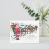 Weihnachten, Schlitten und Rentier Weihnachten (Stehend Vorderseite)