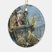 Weihnachten - Schlittenfahrt 1 Keramik Ornament (Links)