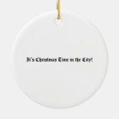 Weihnachten - Schlittenfahrt 1 Keramik Ornament (Hinten)