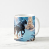 Weihnachten-Schlittenfahrt auf einer schneebedeckt Kaffeetasse (VorderseiteRechts)