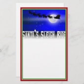 Weihnachten - Schlittenfahrt Briefpapier (Vorne/Hinten)