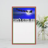 Weihnachten - Schlittenfahrt Briefpapier (Stehend Vorderseite)