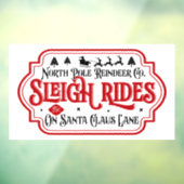 Weihnachten - Schlittenfahrten im Nordpol Fensteraufkleber (Blatt 3)