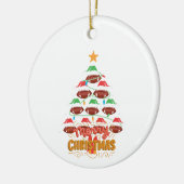 Weihnachten, Schmuck Weihnachtsbaum Rugby Ball 16 Keramik Ornament (Links)