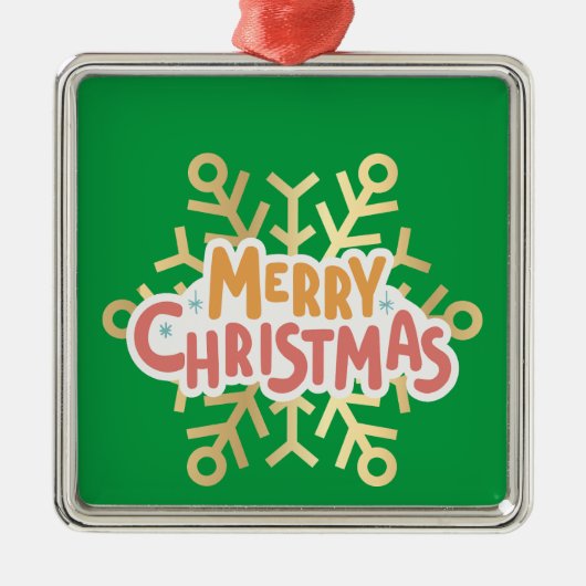 Weihnachten, Schmuckstücke mit Schneeflocke 03 Ornament Aus Metall (Vorne)