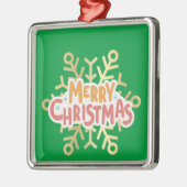 Weihnachten, Schmuckstücke mit Schneeflocke 03 Ornament Aus Metall (Links)