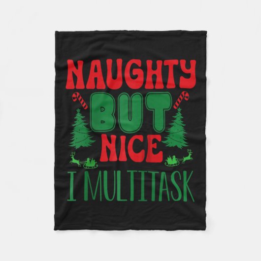 Weihnachten schmutzig aber schön Ich Multitasking  Fleecedecke (Vorderseite)