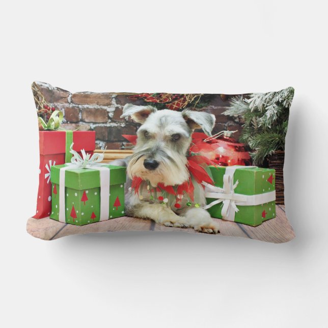 Weihnachten - Schnauzer - Heinz Lendenkissen (Vorderseite)