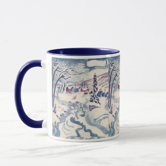 Weihnachten, Schnee mit Winterdorf Tasse (Links)