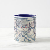 Weihnachten, Schnee mit Winterdorf Tasse (Zentrum)