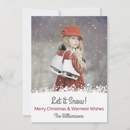 Weihnachten Schnee Spaß Modernes Foto (Vorderseite)