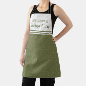 Weihnachten Schneefall Muster Grüner Urlaub Schürze (InSitu)