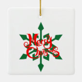 Weihnachten, Schneeflocken 08 Keramikornament (Rückseite)