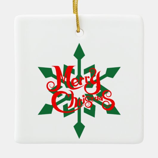 Weihnachten, Schneeflocken 08 Keramikornament (Vorderseite)