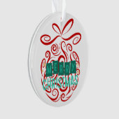Weihnachten, Schneeflocken 15 Ornament (Vorderseite)